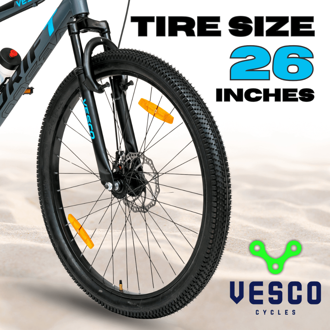 VESCO Drift Grey 26T Mountain Cycle - Vesco Cycles