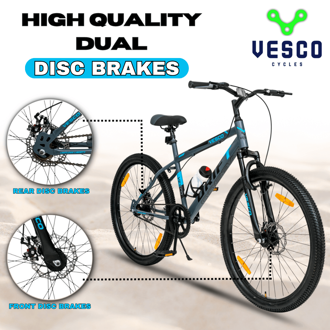 VESCO Drift Grey 26T Mountain Cycle - Vesco Cycles