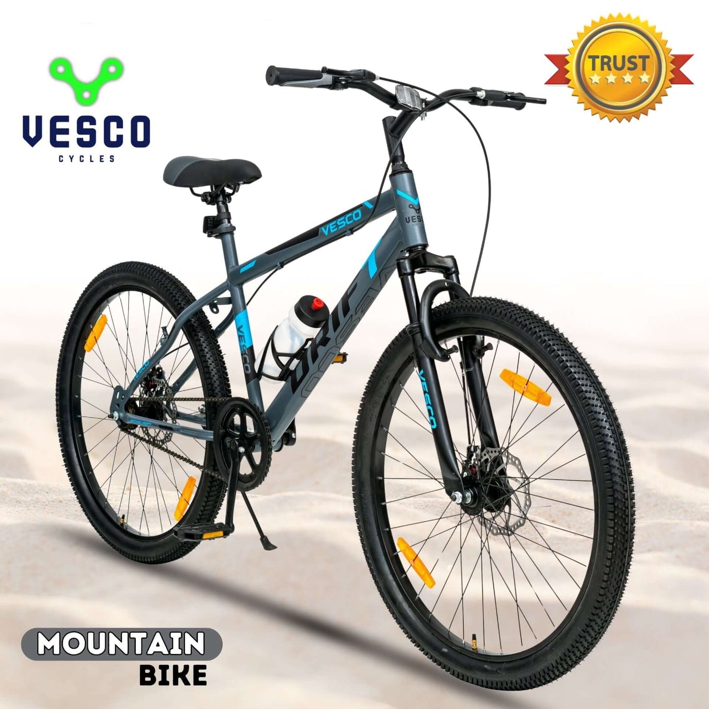 VESCO Drift Grey 26T Mountain Cycle - Vesco Cycles