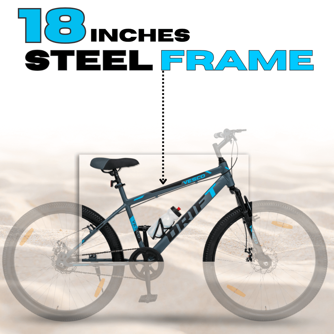 VESCO Drift Grey 26T Mountain Cycle - Vesco Cycles