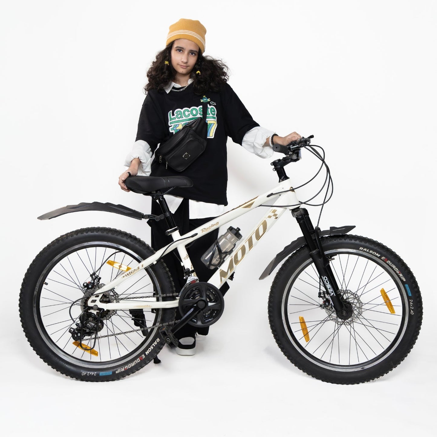 VESCO Moto 24T MTB Cycle for Boys & Girls | 21 Gear Mountain Bike, Dual Disc Break - Vesco Cycles