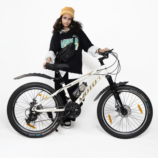 VESCO Moto 24T MTB Cycle for Boys & Girls | 21 Gear Mountain Bike, Dual Disc Break - Vesco Cycles