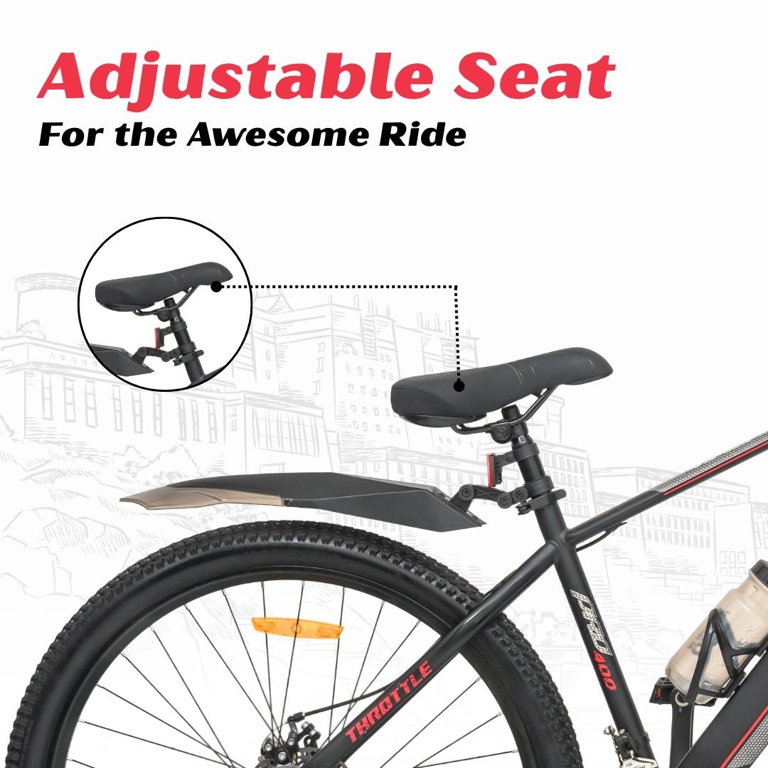 Vesco Throttle 29T MTB 21 Speed Mountain Bicycle for men | Dual Disc Brake | Front Suspension (Black) - Vesco Cycles