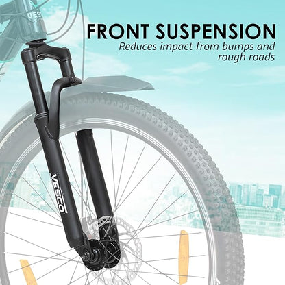 VESCO Turbo 27.5T MTB Cycle for Men | 21 Speed Shimano Gear Mountain Bike, Dual Disc Brake, Front Suspension - Vesco Cycles