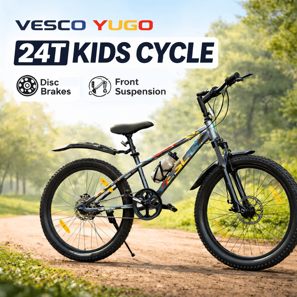 Vesco Yugo 24T Kids Cycle | Dual Disc Brakes & Suspension - Vesco Cycles