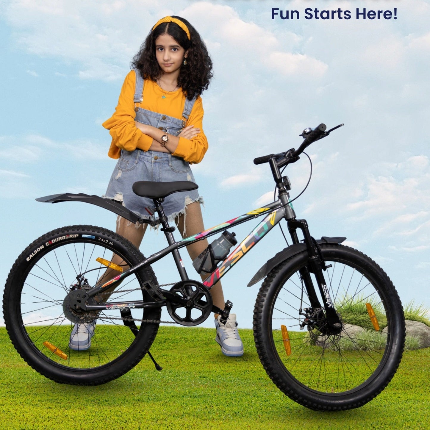 Vesco Yugo 24T Kids Cycle | Dual Disc Brakes & Suspension - Vesco Cycles