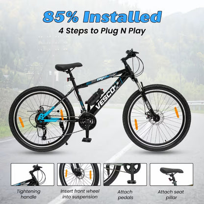 VESCO DRIFT PRO 26T 21 Gears Cycle for Men | Suspension | Alloy Rim | Disc Brakes