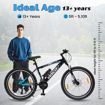 VESCO DRIFT PRO 26T 21 Gears Cycle for Men | Suspension | Alloy Rim | Disc Brakes