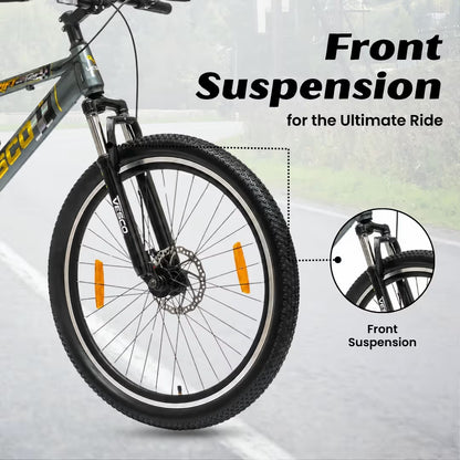 VESCO DRIFT PRO 26T Cycle for Men | Suspension | Alloy Rim | Disc Brakes| Grey