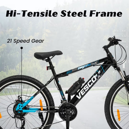 VESCO DRIFT PRO 26T 21 Gears Cycle for Men | Suspension | Alloy Rim | Disc Brakes
