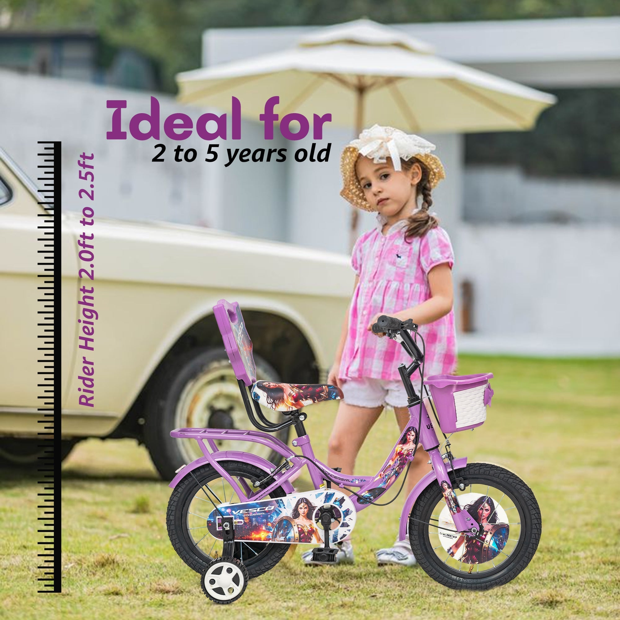 Wondergirl 14T Kids Cycle for Girls - Vesco Cycles